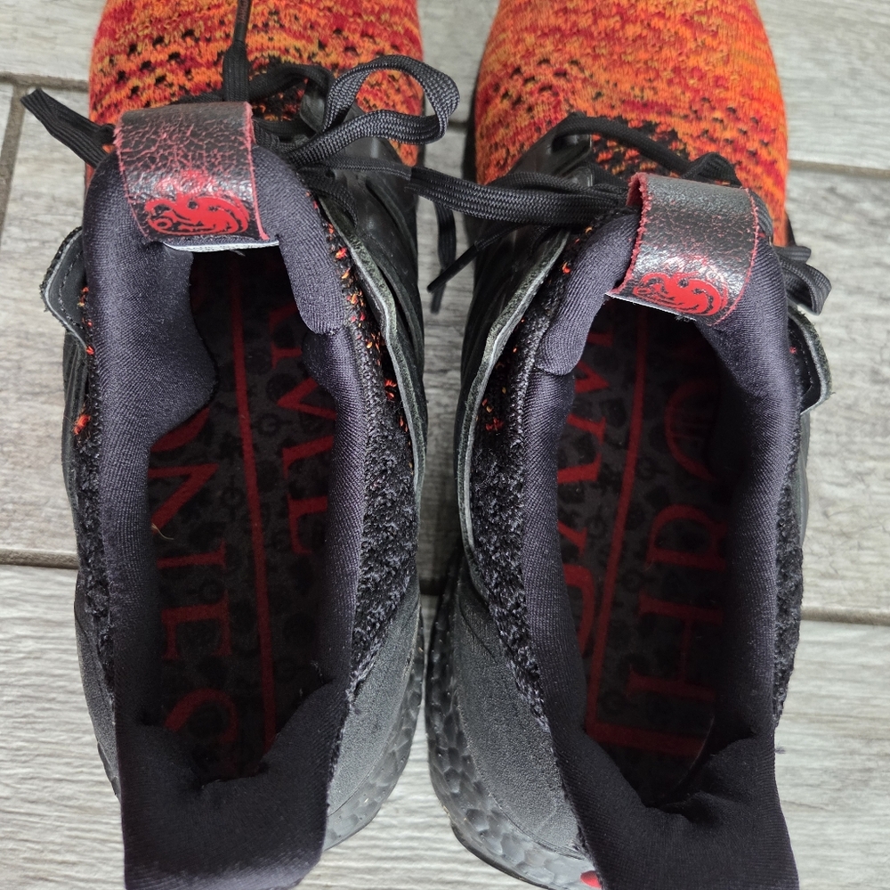 Adidas Ultraboost‎ 4.0 Game of Thrones Targaryen Dragons Shoes Men’s 8.5 Orange - Picture 9 of 14
